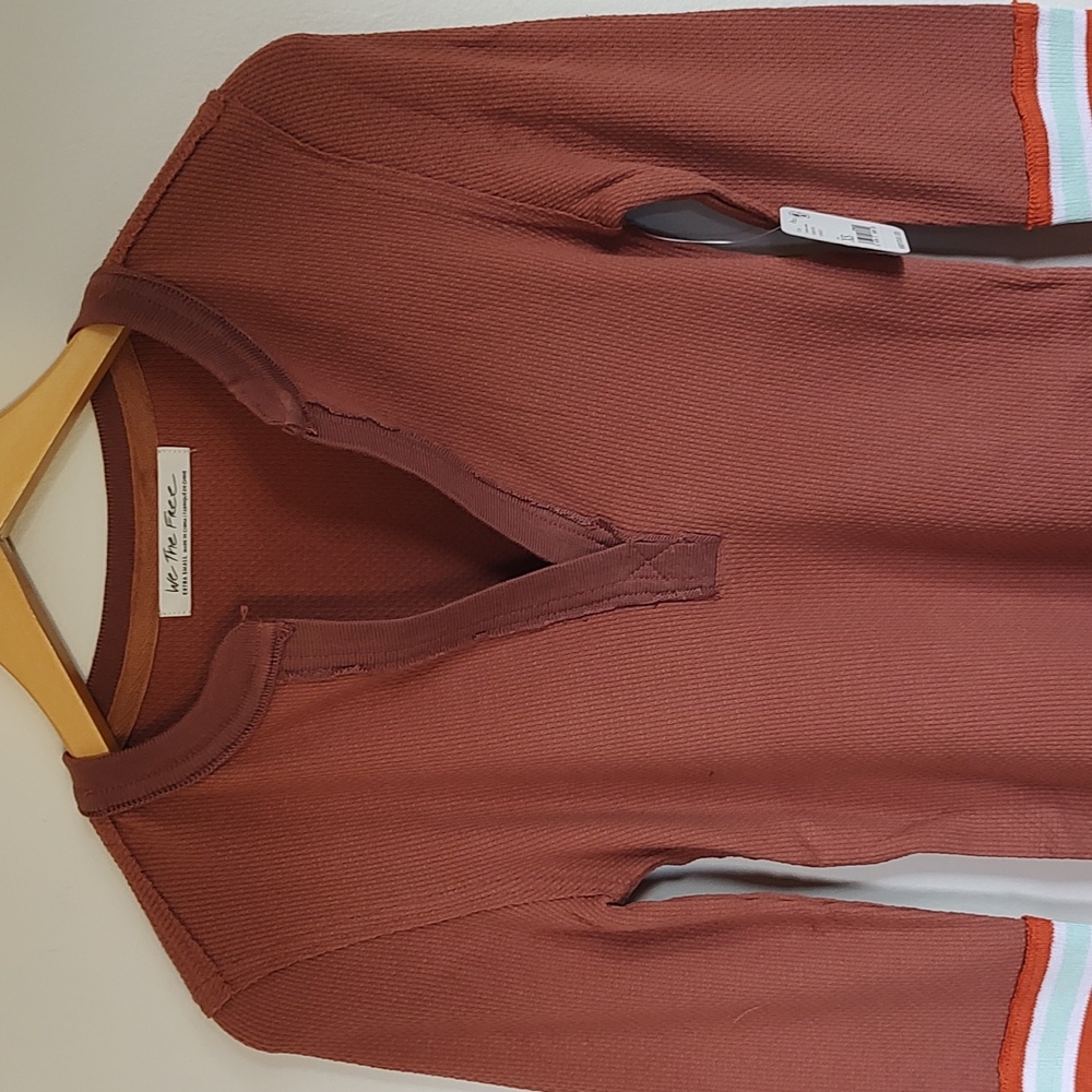 NWT! Free People Mikah Layering Thermal Cuff / Long Sleeve Top Autumn Size XS - Picture 6 of 12